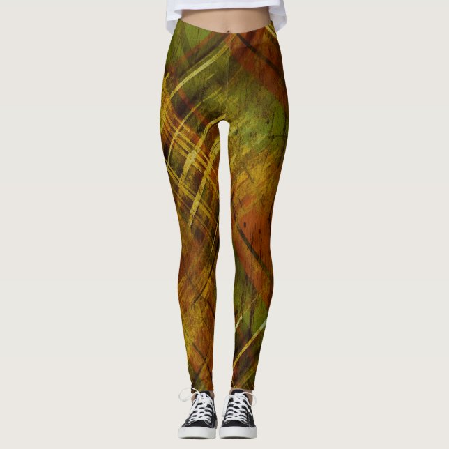 Leggings Molestias Tartán Check Brown Green Mix (Anverso)
