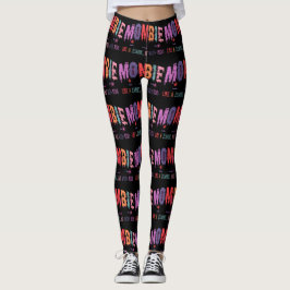 Leggings Mombie Zombie Con Niños Mujeres