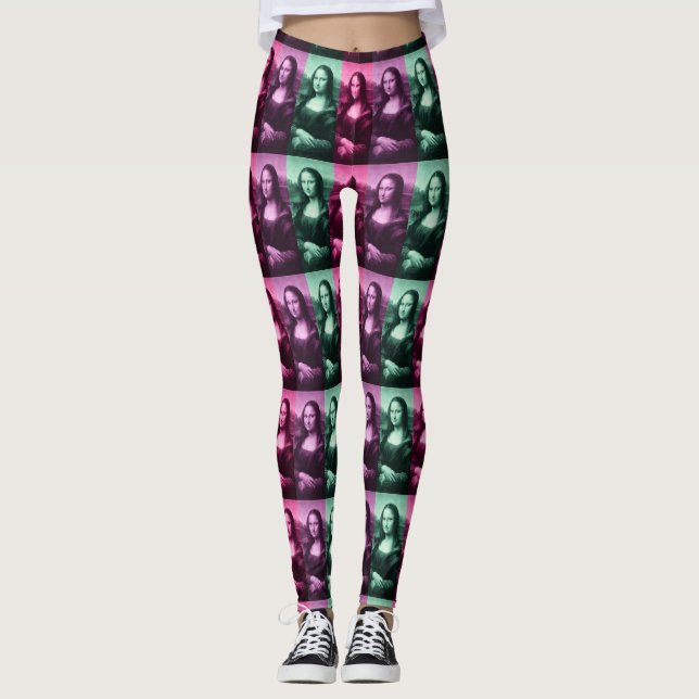 Leggings Mona Lisa Púrpura Rosa Verde (Anverso)