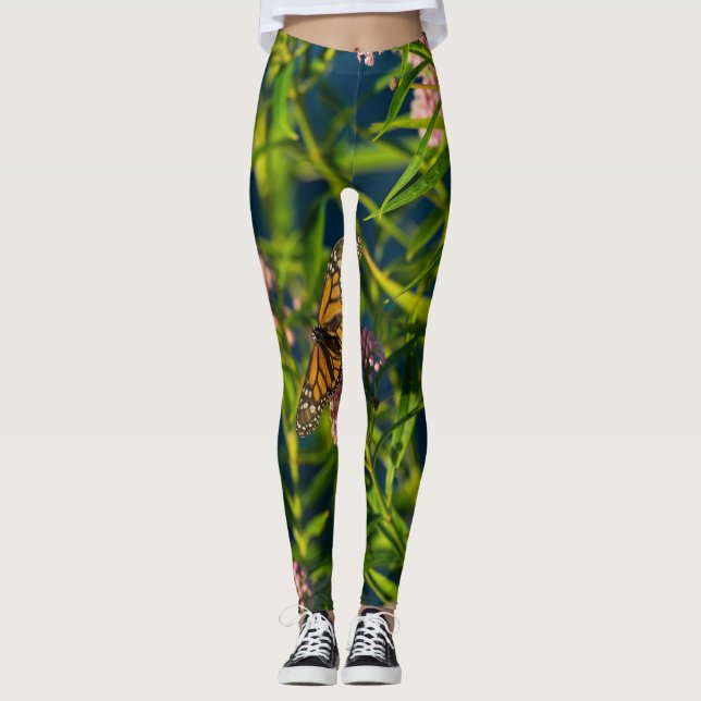Leggings Monarca Y Milkweed (Anverso)