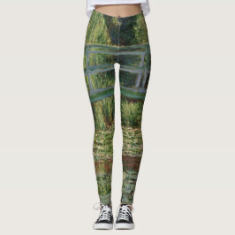 Leggings Monet Japanese Footbridge y la piscina Water Lily