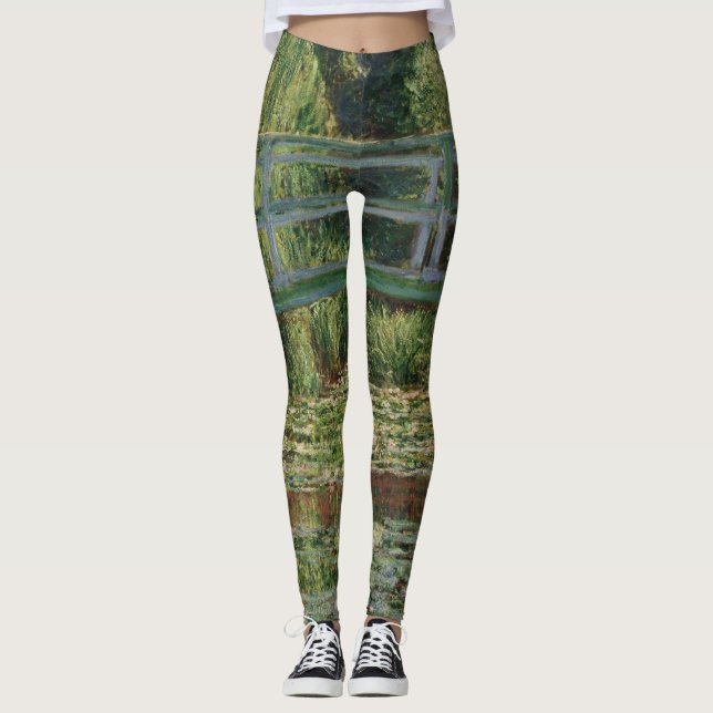 Leggings Monet Japanese Footbridge y la piscina Water Lily (Anverso)