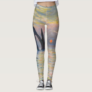 Leggings Monet - Manneport, acantilado en Etretat, Sunset