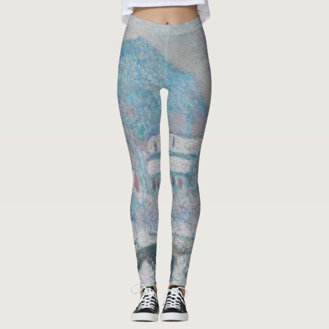 Leggings Monet - Noruega, aldea Sandviken en la nieve (Anverso)