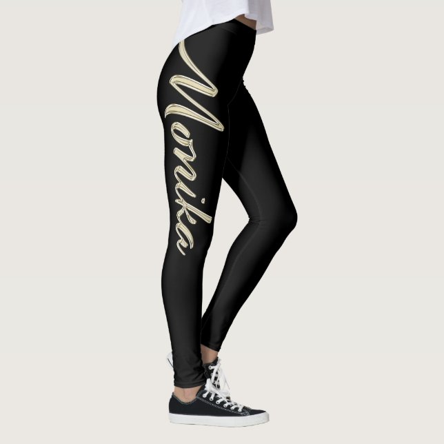 Leggings Monika white gold Handwriting Hose (Derecha)