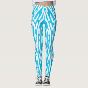 Leggings Mono clásico blanco y azul claro "Ratti_Creative_A