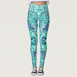 Leggings Mono liso azul turquesa "Ratti_Creative_Arts" lind
