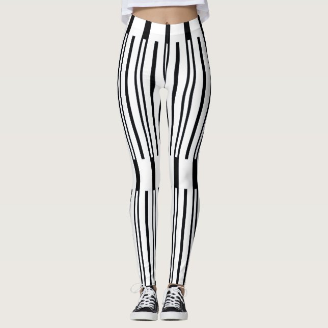 Leggings Mono polainas modernas de las rayas (Anverso)