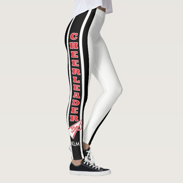 Leggings Monograma animador rojo, blanco negro (Derecha)