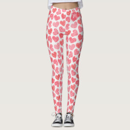 Leggings Monograma de El día de San Valentín de corazón roj