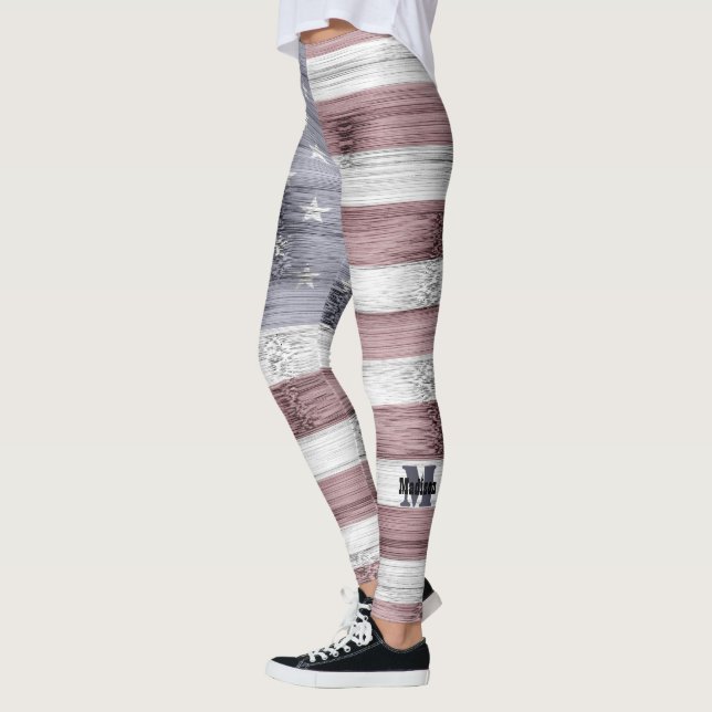 Leggings Monograma de la bandera estadounidense de la Mader (Izquierda)