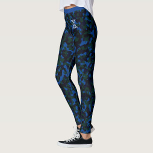 Leggings Monograma del Personalizado del patrón de camuflaj