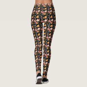 Leggings Monograma Elegante Acuarela Rosa