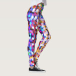Leggings Monograma intrépido de moda colorido fresco de<br><div class="desc">Muy fresco y elegante, con su monograma añadido, estas polainas ofrecen un diseño brillante colorido del bokeh de las luces de luces/confeti del rosa, del oro, púrpuras y azules y blancas. Suprima fácilmente el monograma si está deseado. Si usted usa los al gimnasio o una noche con sus amigos, usted...</div>
