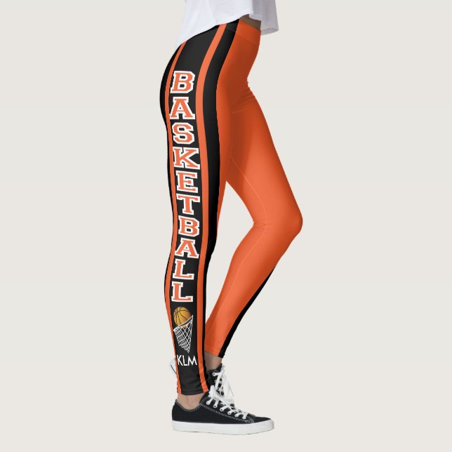 Leggings Monograma Naranja de baloncesto (Derecha)