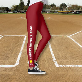 Leggings Monograma nombre del jugador del equipo de persona
