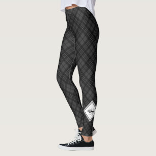 Leggings Monograma personalizado del blanco negro de moda
