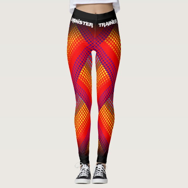 Leggings Monster Trainer Fire Red/Black (Anverso)