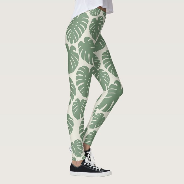 Leggings Monstera - Verde (Derecha)