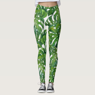 Leggings Monstera verde deja a los tropicales sin foco