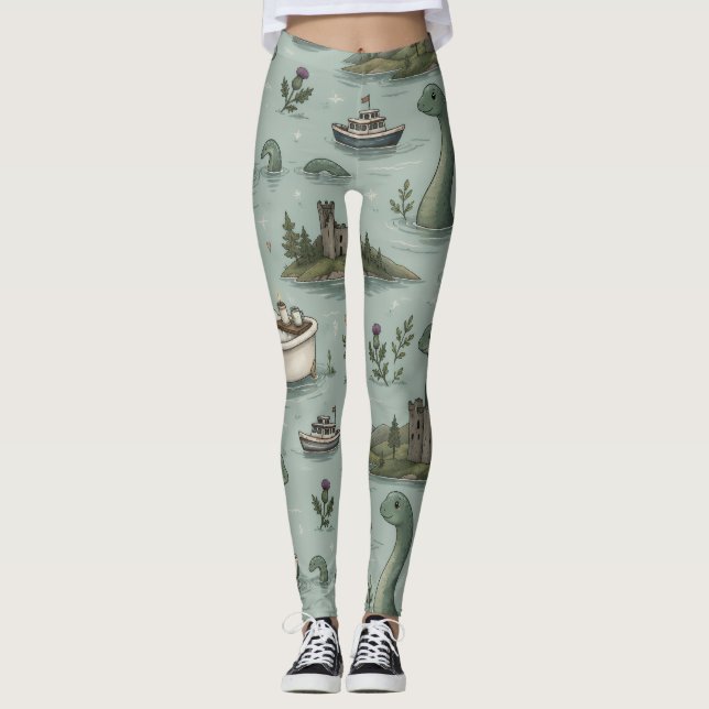 Leggings Monstruo del lago Ness  (Anverso)