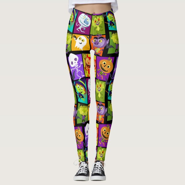 Leggings monstruos de Halloween (Anverso)