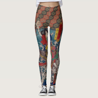 Leggings Monstruos de mar de Bugeishi que luchan