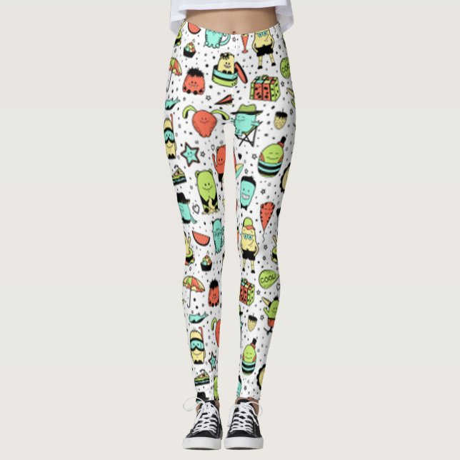 Leggings Monstruos divertidos (Anverso)