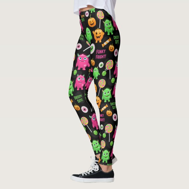 Leggings Monstruos "trillados" y diversión de Halloween sin (Izquierda)