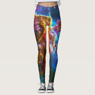 Leggings Montaña mística, imagen del espacio exterior de la
