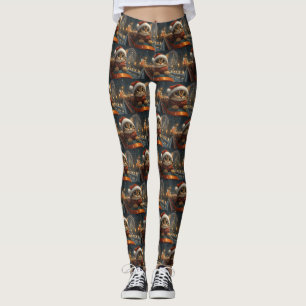 Leggings Montaña Rusa de Gato Bengalí Navidad