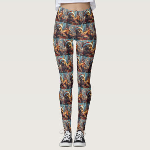 Leggings Montaña Rusa De Perro Malinois Belga Navidad 