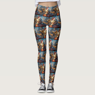 Leggings Montaña Rusa Perro Bichon Frise Navidad