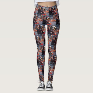 Leggings Montaña Rusa Perro Kelpie Australiano Navidad