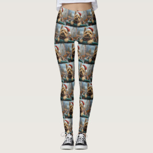 Leggings Montaña Rusa Perro Terrier Cairn Navidad