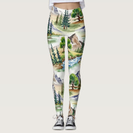 Leggings Montañas Steadfast Patrón sin problemas