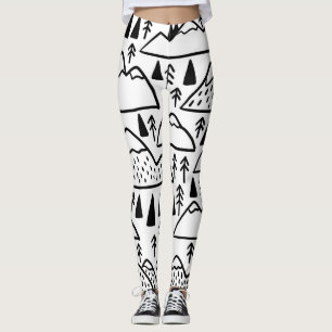 Leggings Montañas y árboles de época.