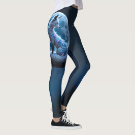 Leggings Moonlit Crystal Fox – Guardian of Silent Dreams. 
