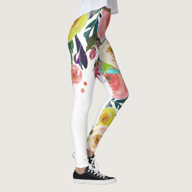 Leggings Moqueta de agua floral PixDezines/primavera (Derecha)