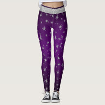 Morado con estrellas plateadas