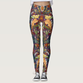 Leggings Morado de damasco victoriano