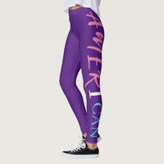 Leggings Morado rosa azul blanco negro mujer afroamericana