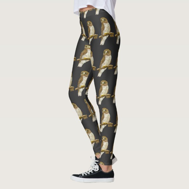 Leggings Morepork Ruru New Zeland Bird (Izquierda)