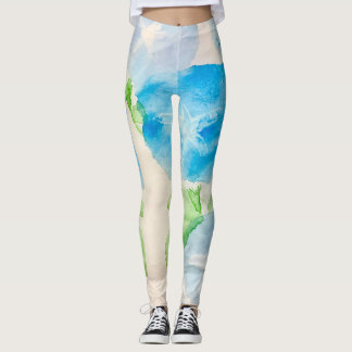 Leggings Morning glory flower