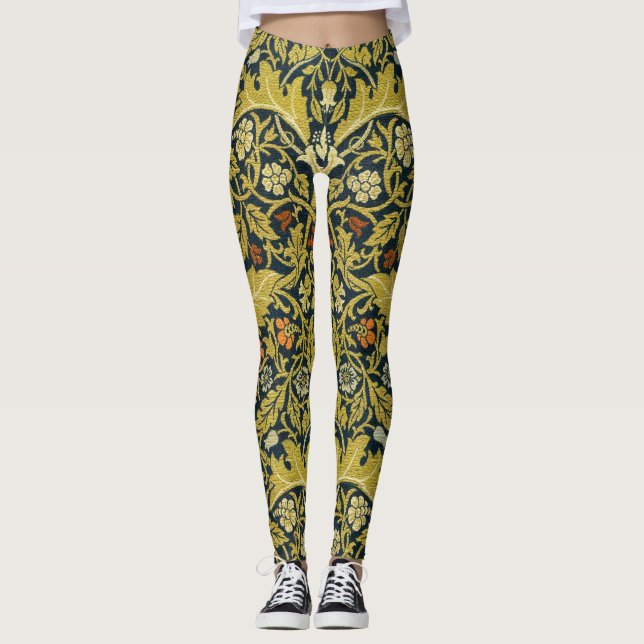Leggings Morris Acanthus deja la moqueta de las flores de p (Anverso)