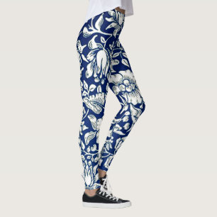 Leggings Morris - Blue Mallow, patrón popular 