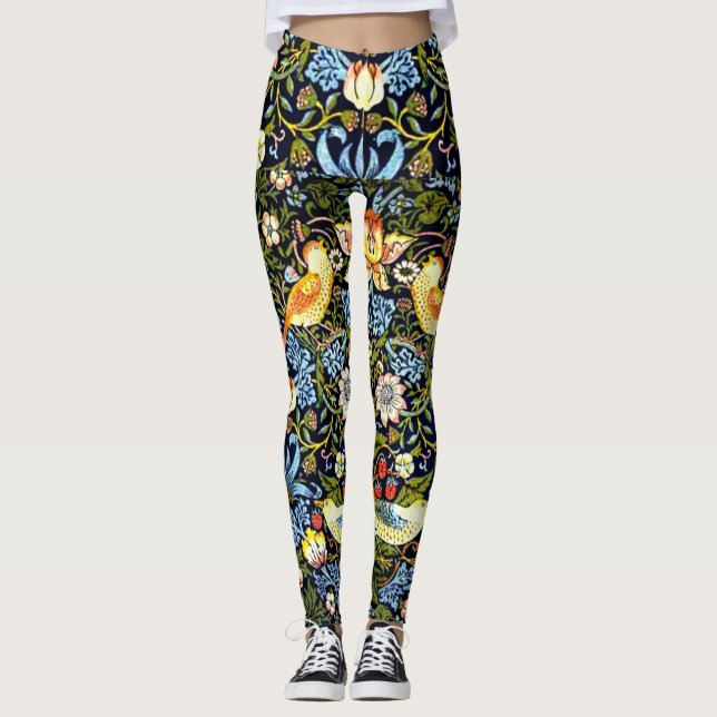 Leggings Morris - Ladrón de fresas, famoso patrón, (Anverso)