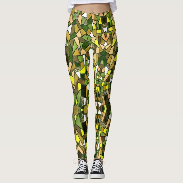 Leggings Mosaic Love - Power yoga Ir (Anverso)