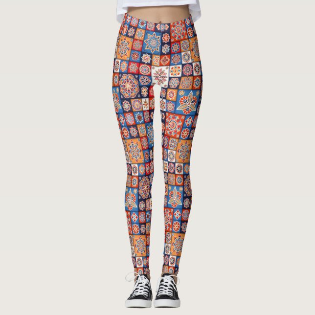 Leggings Mosaic Love - Power yoga Ir (Anverso)