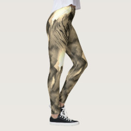 Leggings Mosaico abstracto extraño con choque de tonos